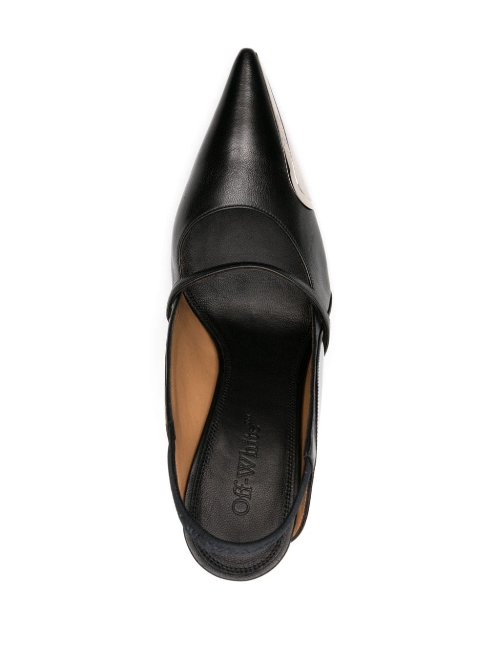 Allen 100mm leather slingback pumps - 4