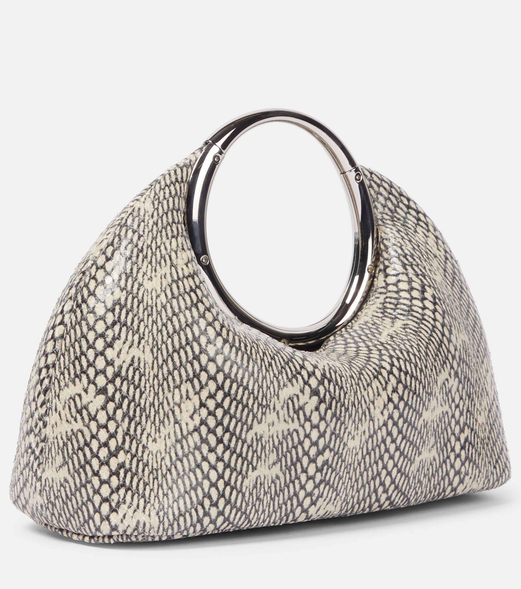 Calino Small snake-effect leather tote bag - 4