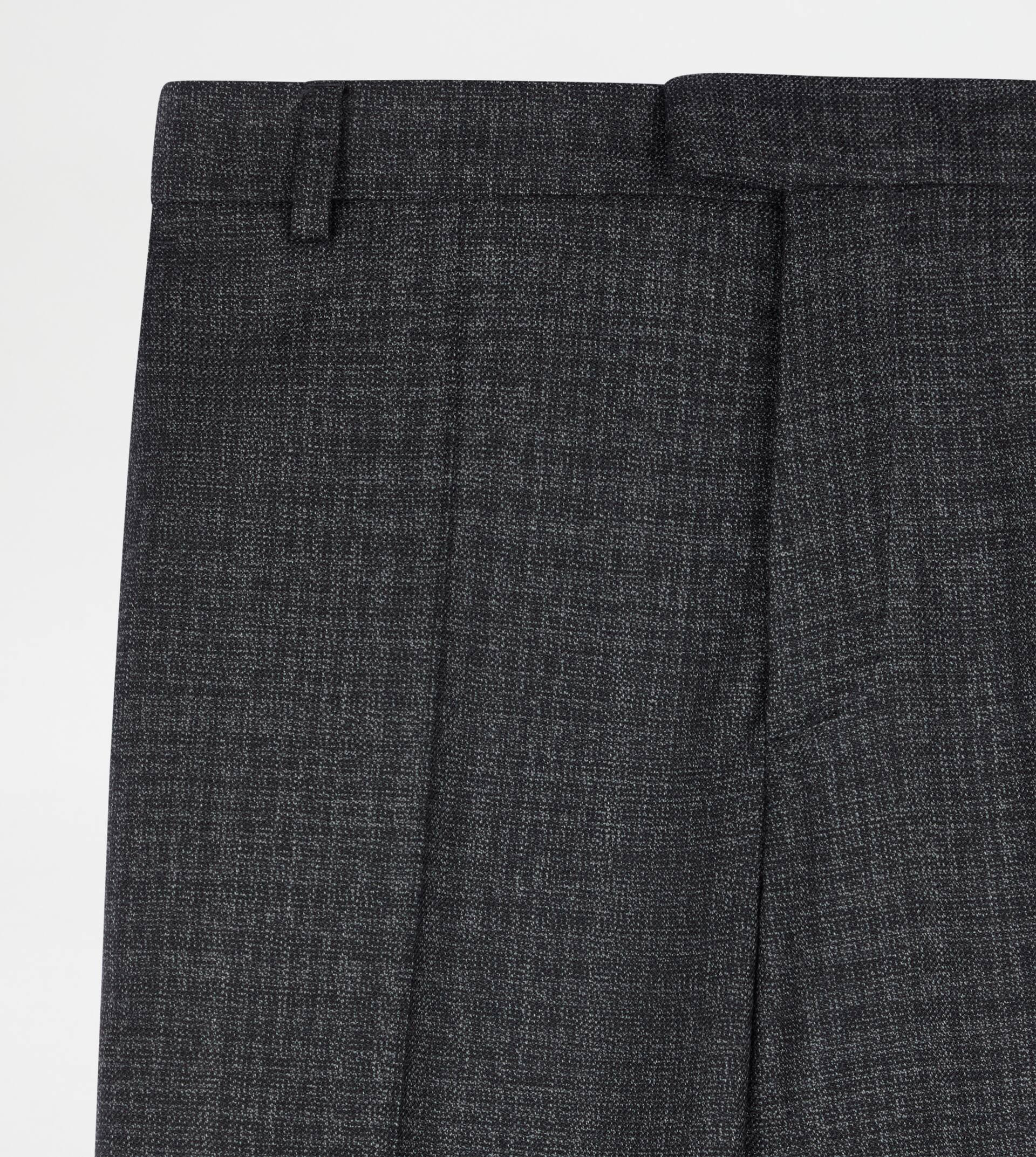 PANTS IN CHECKS WOOL - GREY, BLACK, WHITE - 7