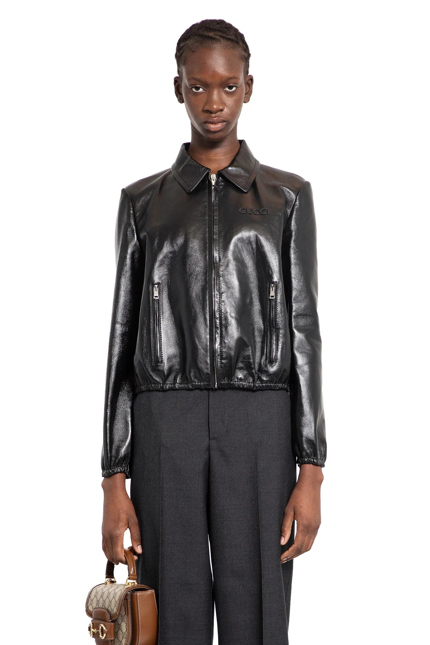 Short-Leather-Bomber-Jacket - 1