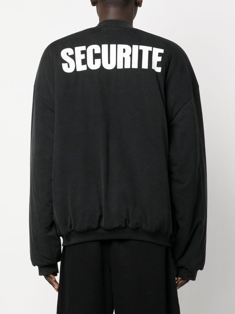 slogan-print cotton bomber jacket 4
