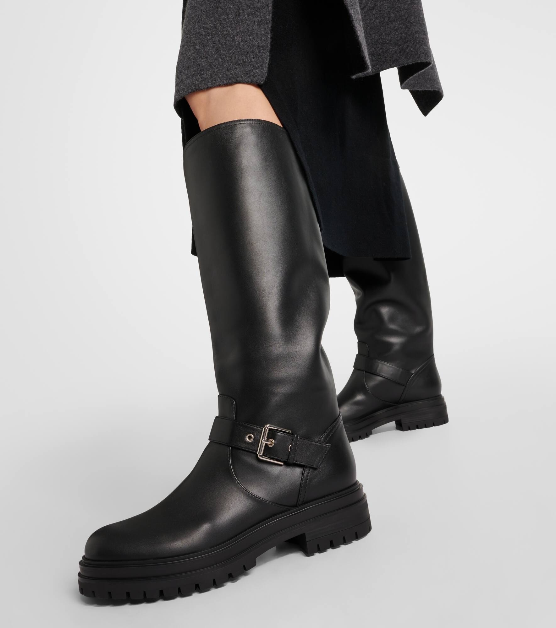 Leather knee-high boots - 4