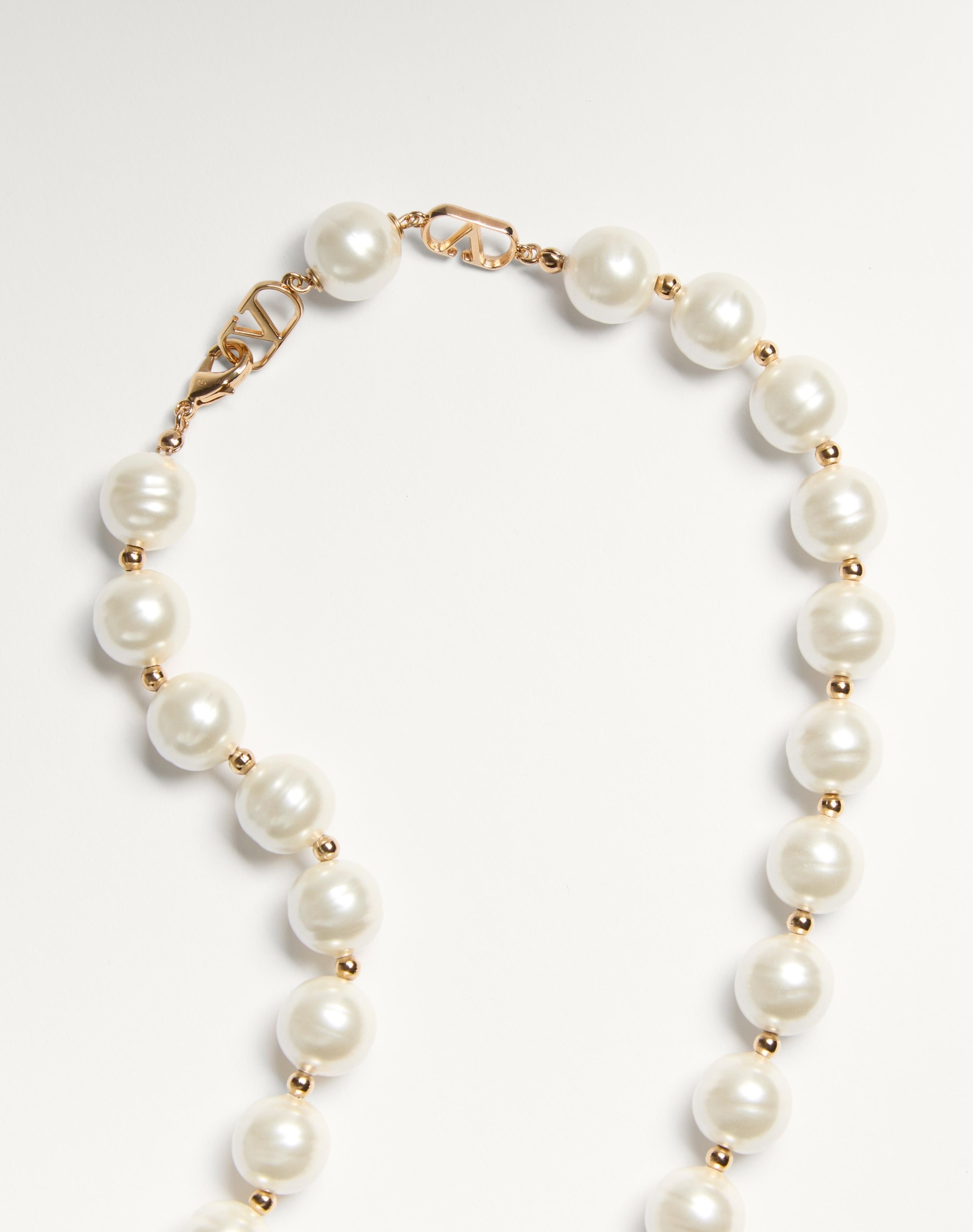 COEUR ROYAL NECKLACE IN METAL, ENAMEL, PEARLS AND SWAROVSKI® CRYSTALS - 5