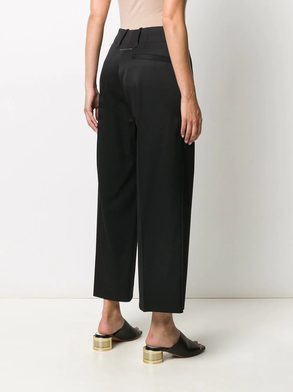 cropped wide-leg trousers - 4