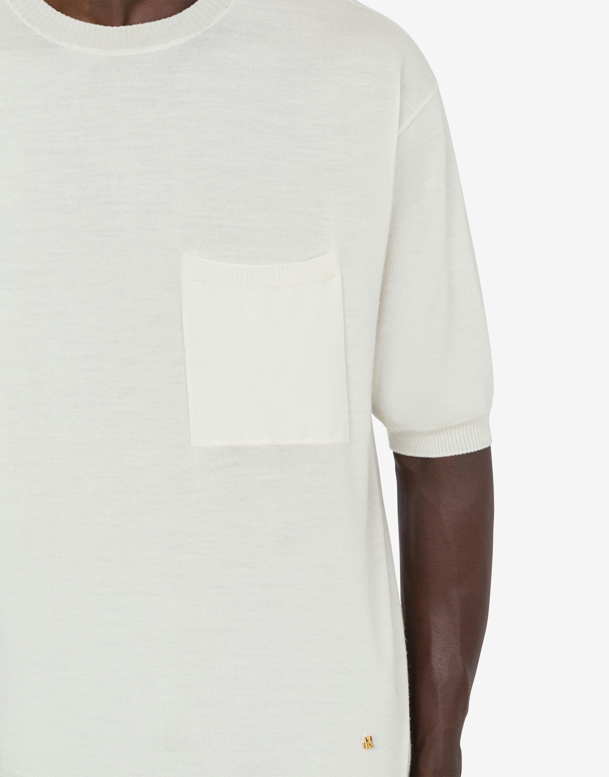 WOOL AND SILK SWEATER GOLDEN M - 4