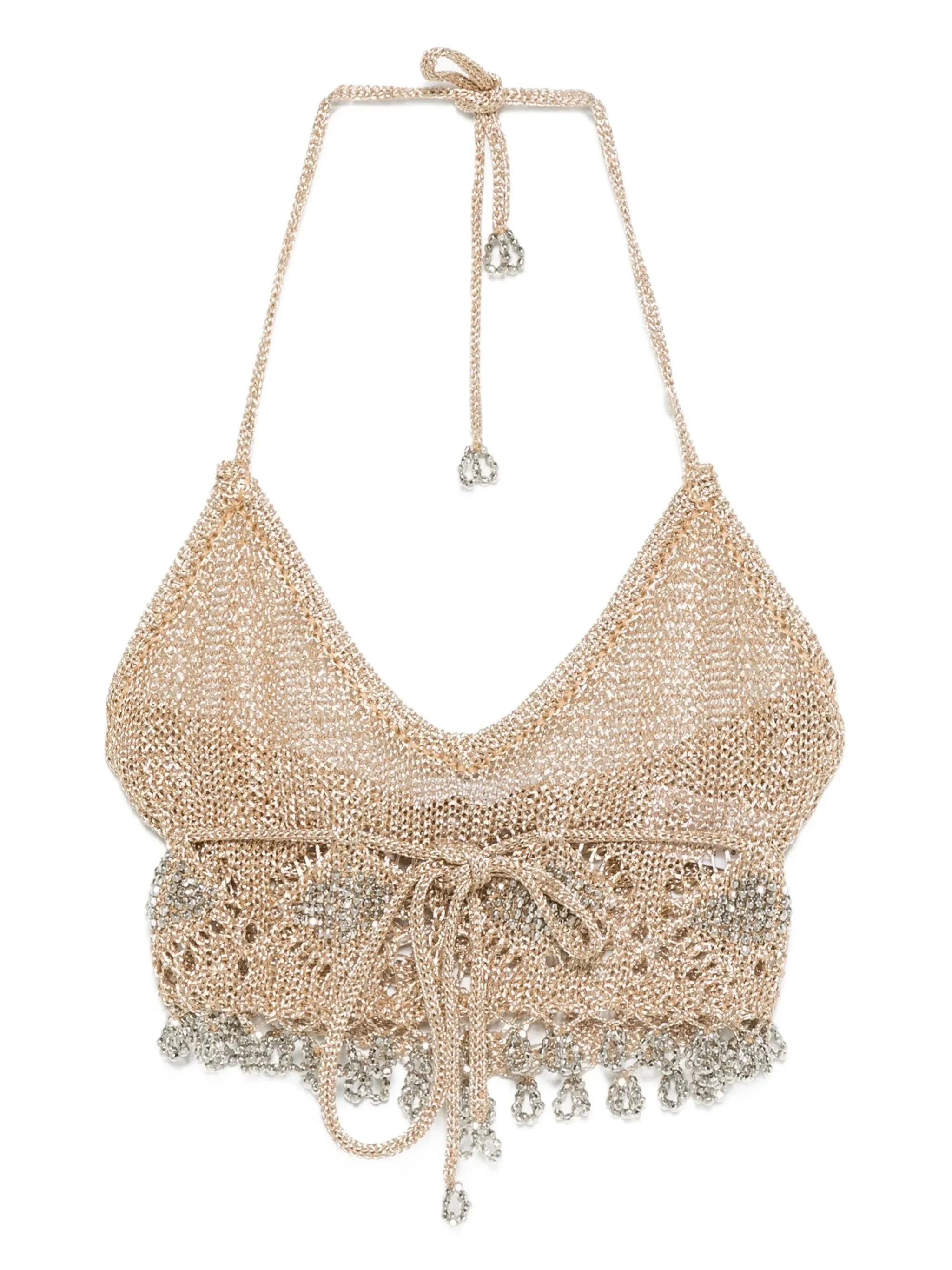 halterneck embellished top - 1