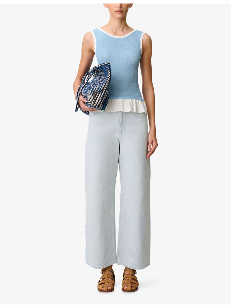 Claudie Pierlot Sleeveless Round-Neck Knitted Top outlook