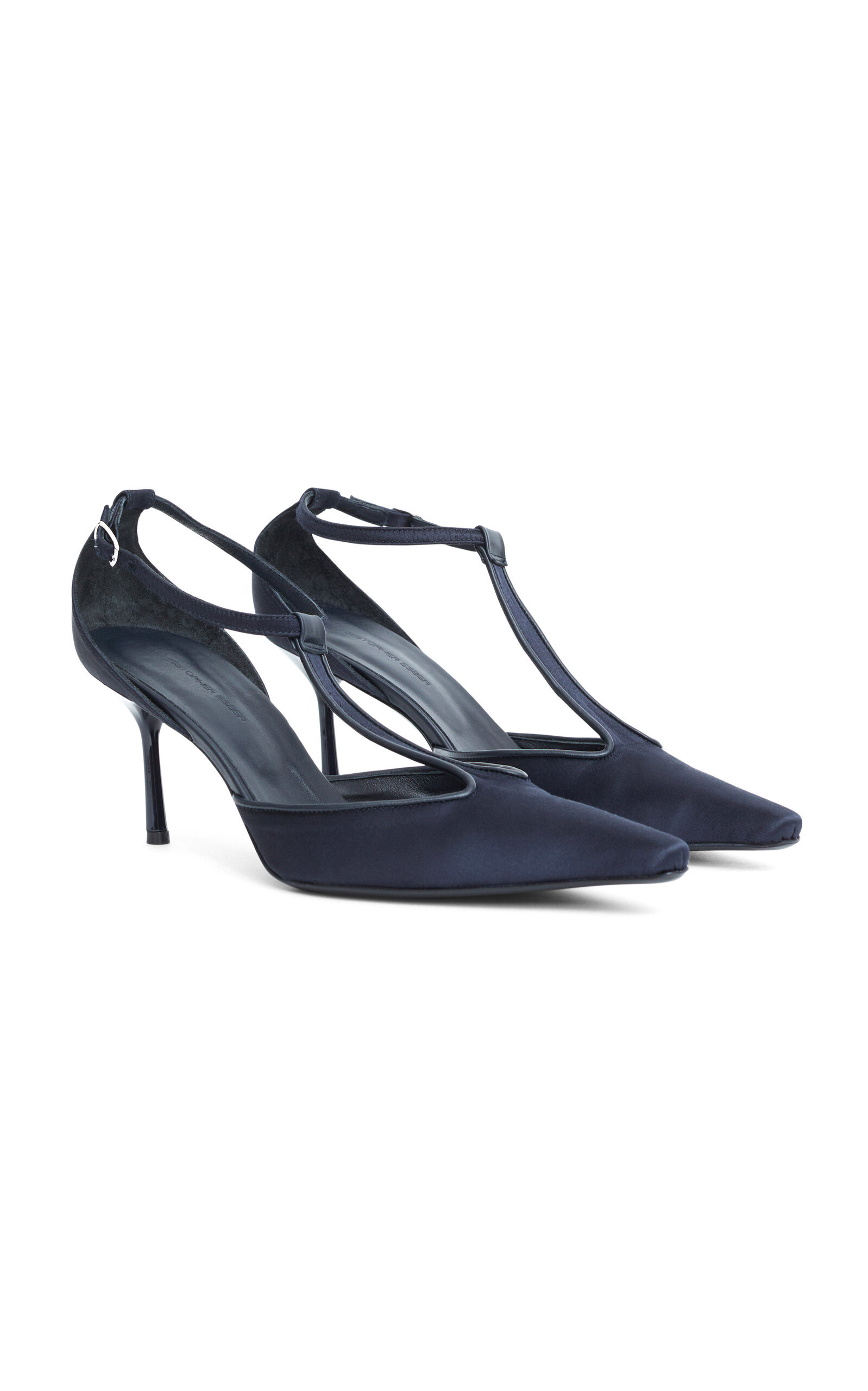 T-Bar Satin Pumps navy - 6
