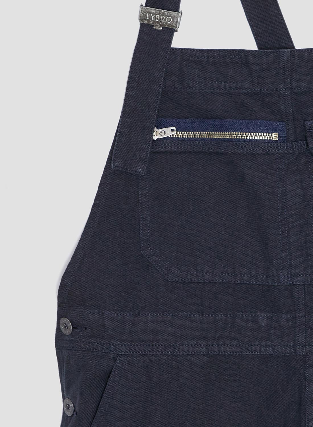 Original Lybro Dungaree Cotton Broken Twill in Navy - 7