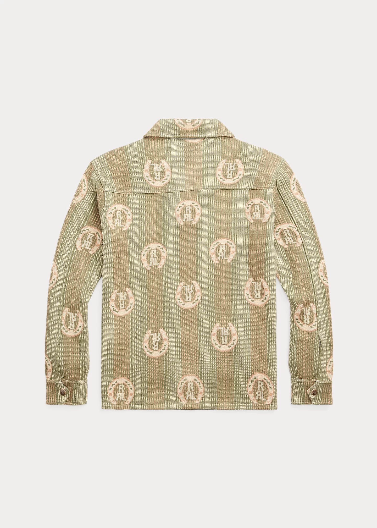 Horseshoe-Logo Cotton Overshirt Sweater - 2