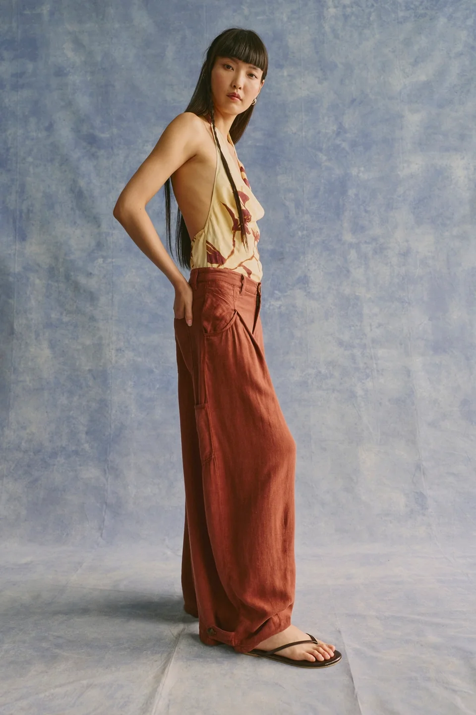 About It Baggy Linen Trousers - 1