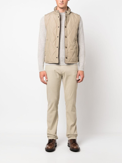 Canali quilted press-stud gilet outlook