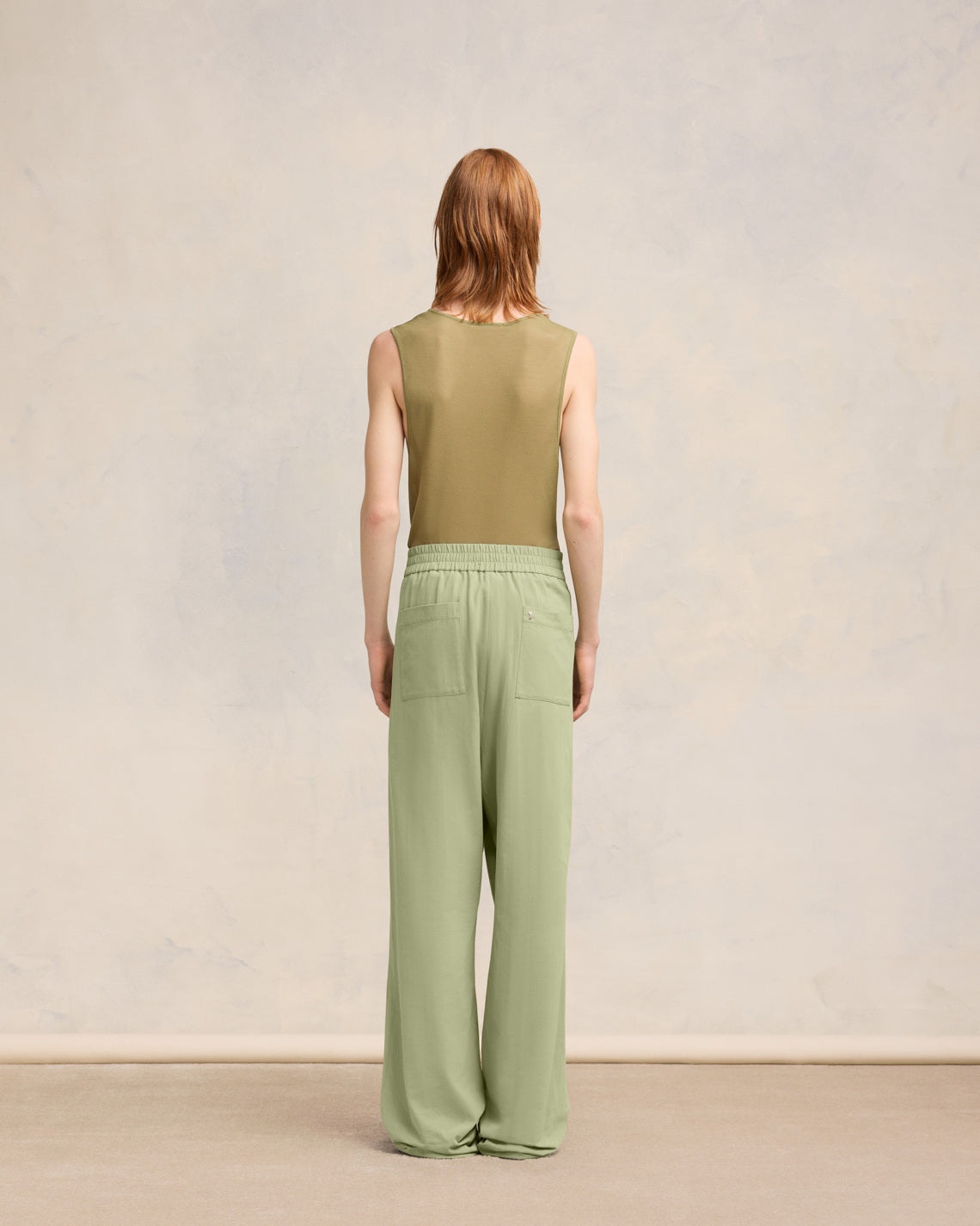 WIDE ELASTICATED WAIST TROUSERS - 4