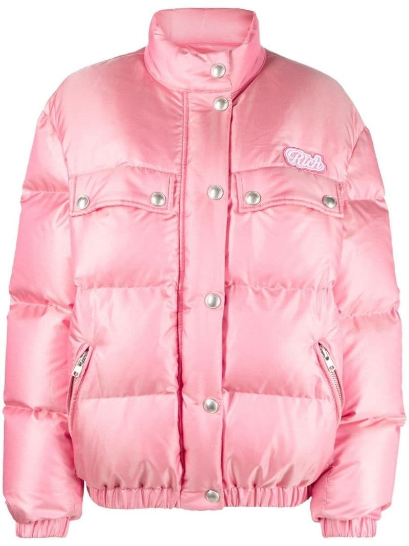 padded logo patch puffer jacket 1
