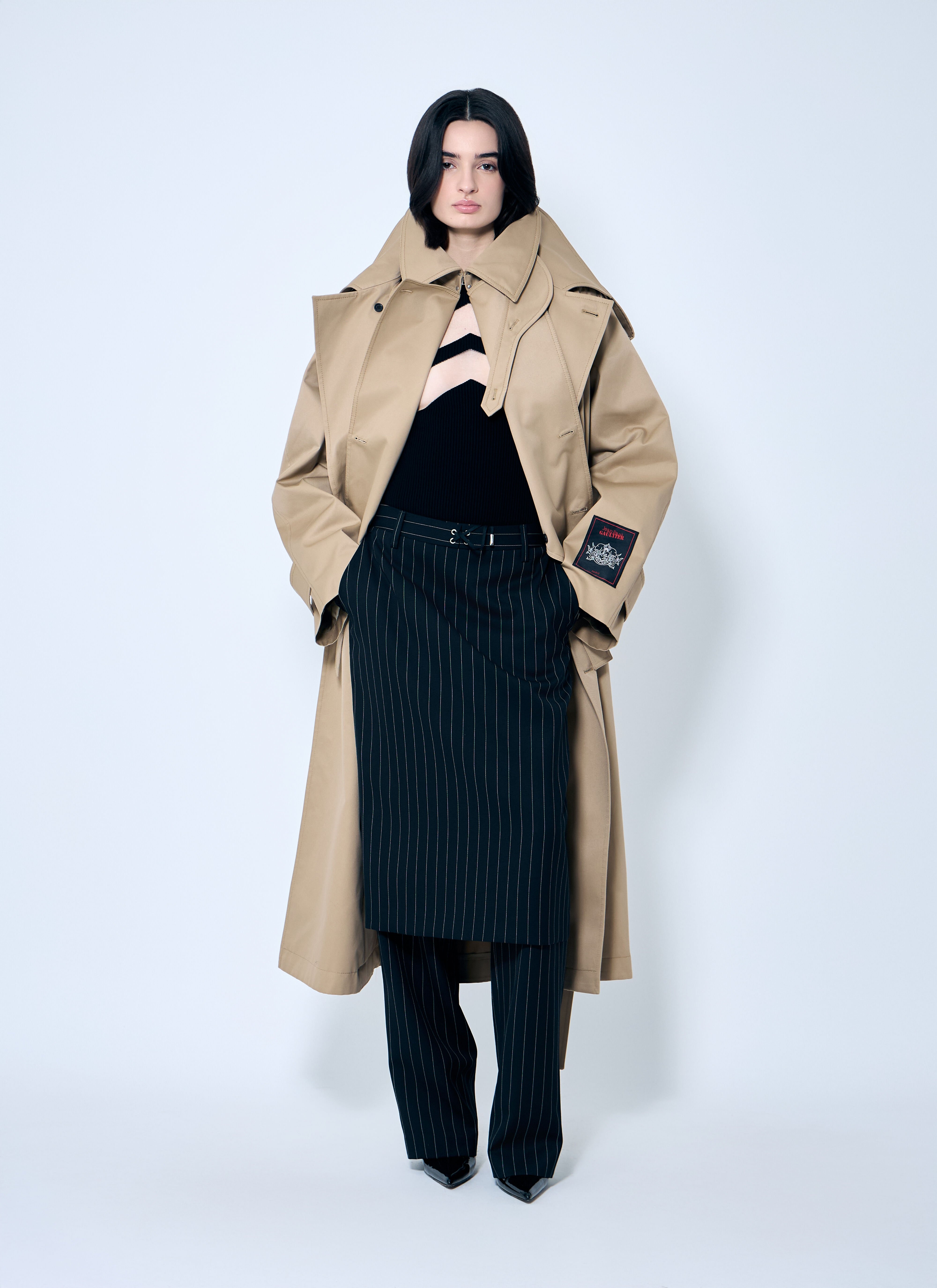 Rib Sweater With Transparent Panels - 2