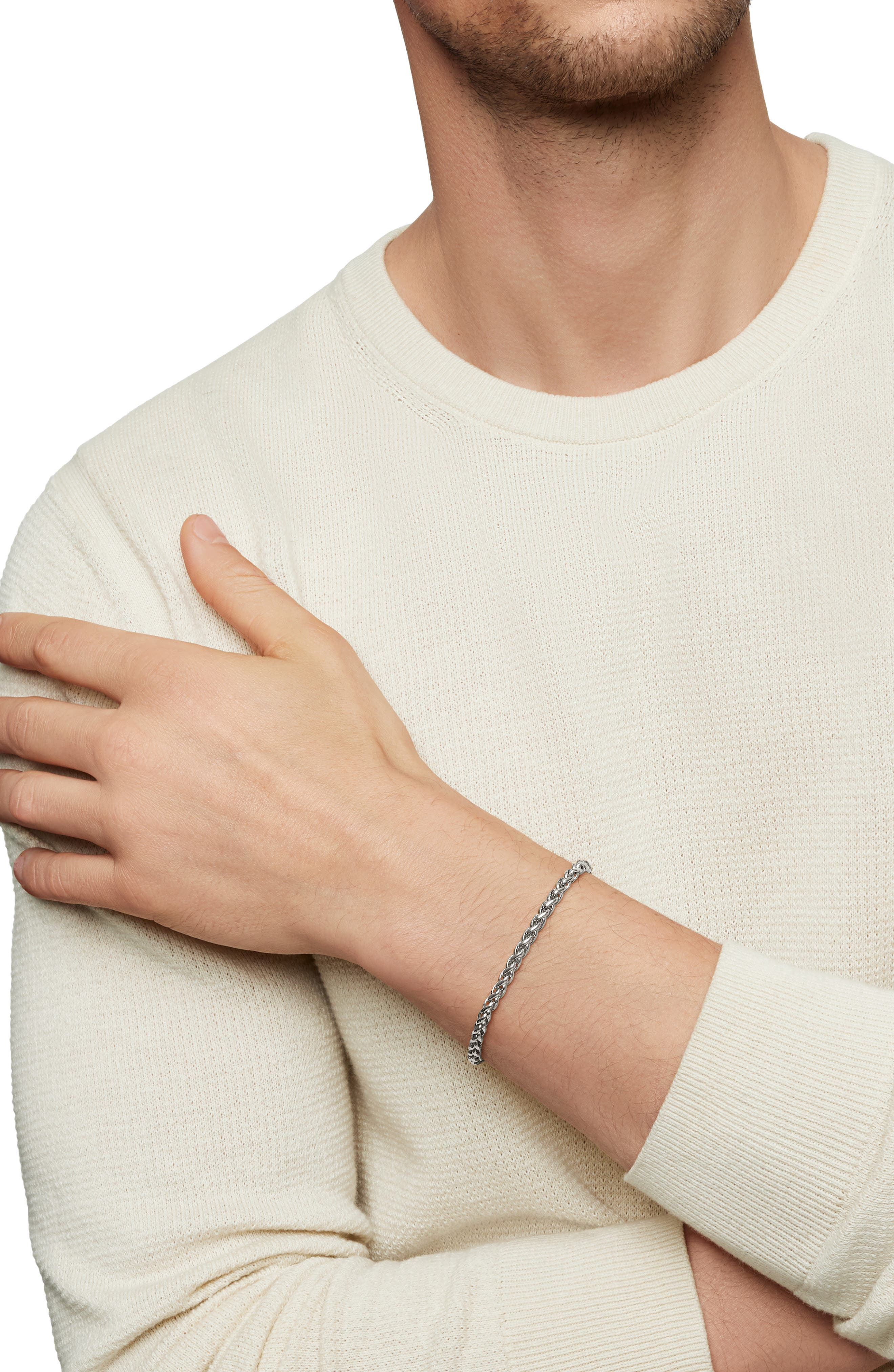 David Yurman Wheat Chain Bracelet in Sterling Silver, 4mm at Nordstrom - 2