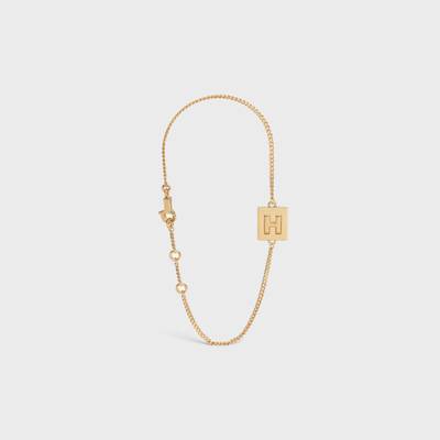 CELINE Alphabet H Bracelet in Brass with Gold Finish outlook