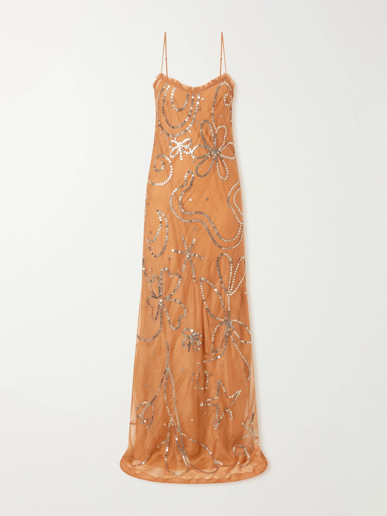 Athens Paillette-embellished Silk-blend Maxi Dress - 1