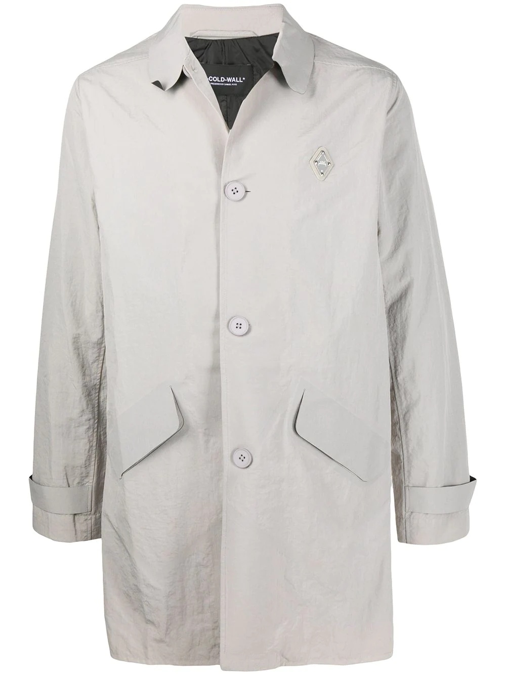 singe-breasted trench coat - 1