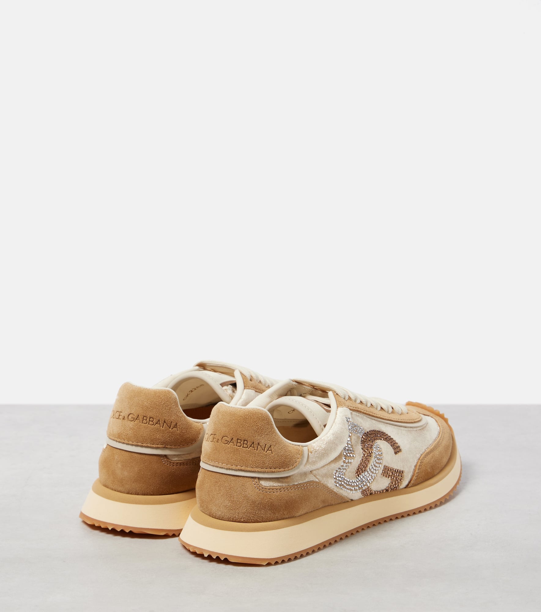 DG leather-trimmed sneakers - 2