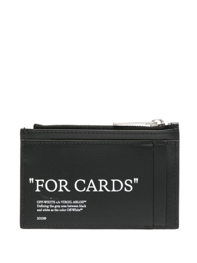 Off-White Quote Bookish leather cardholder outlook