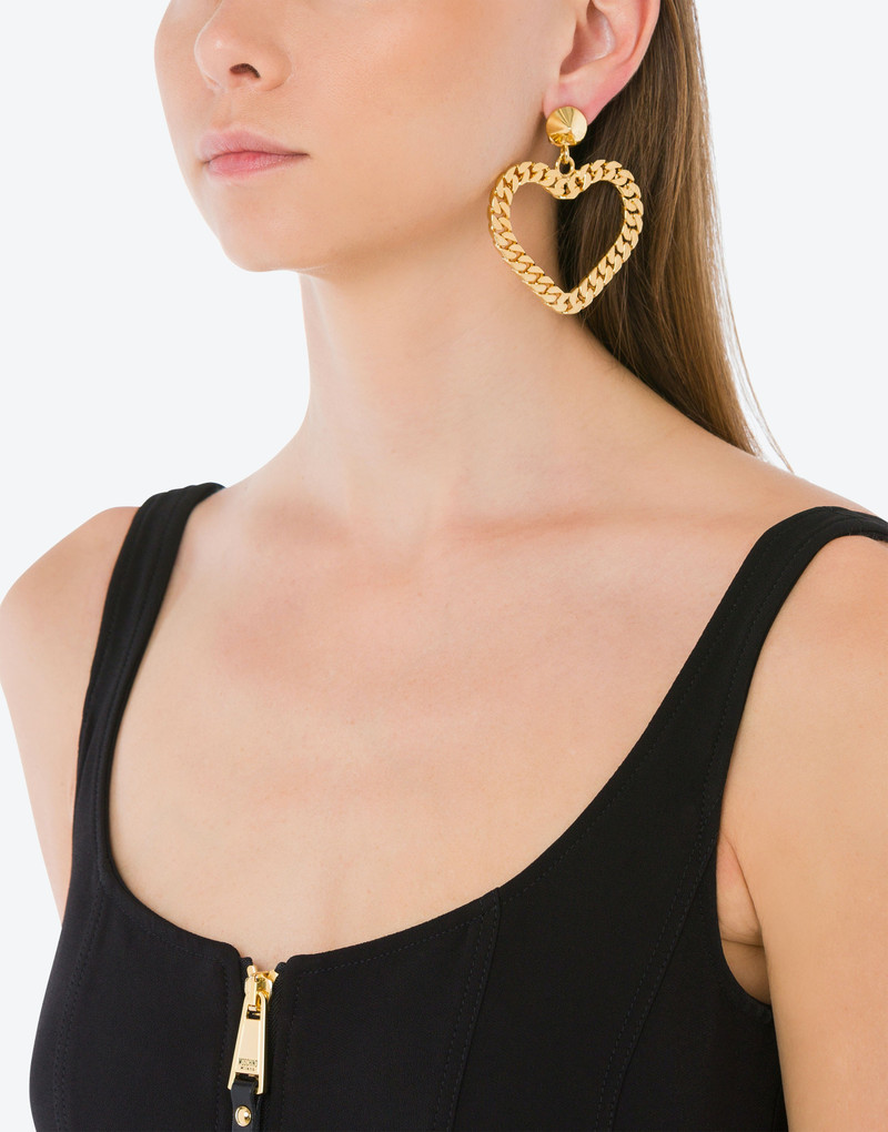 CHAIN HEART EARRINGS 4