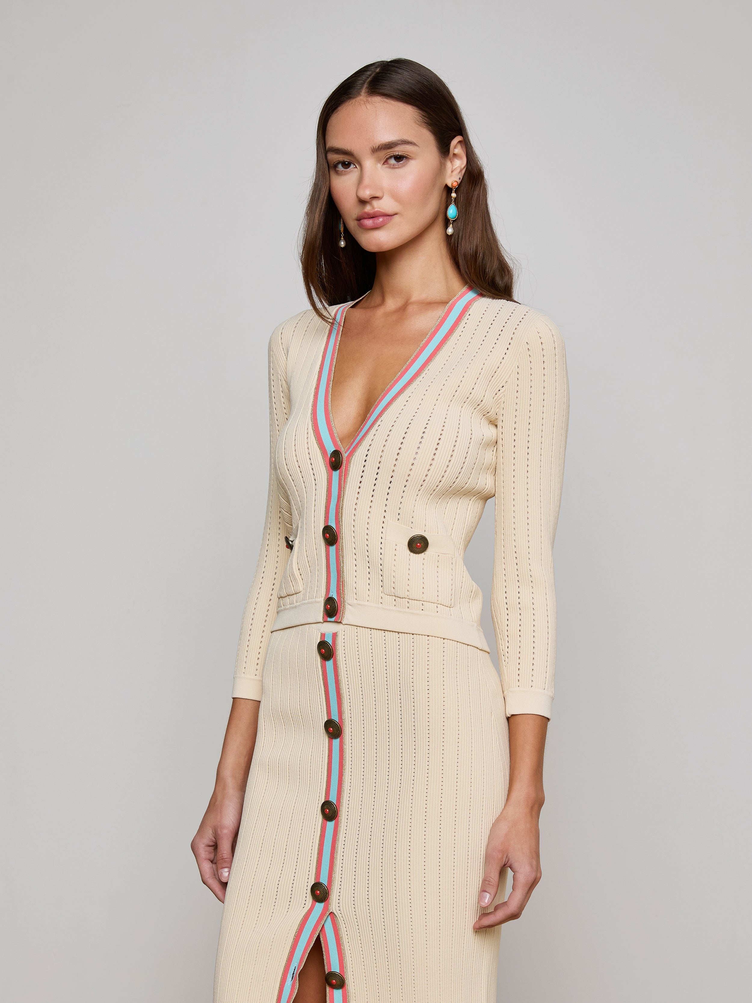 Irvin Pointelle Knit Cardigan - 4