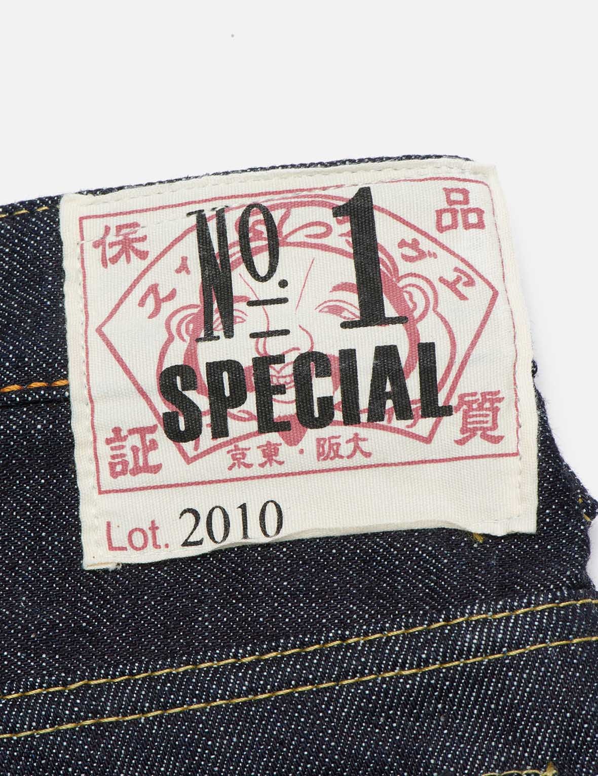 HANDPAINTED SEAGULL SLIM STRAIGHT FIT SELVEDGE DENIM JEANS #2010 - 16