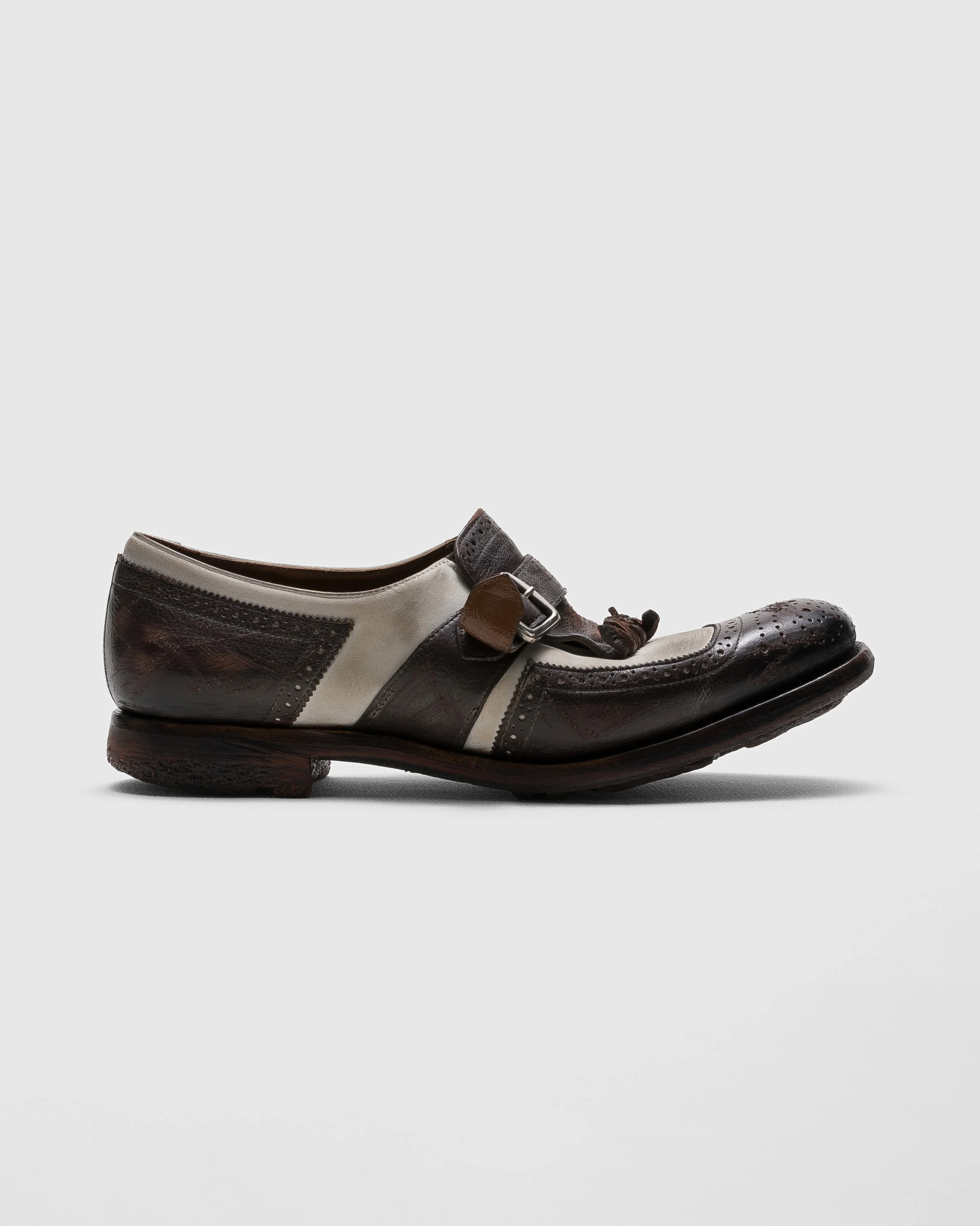 Glacé calf and Nubuck Monk Strap - 1