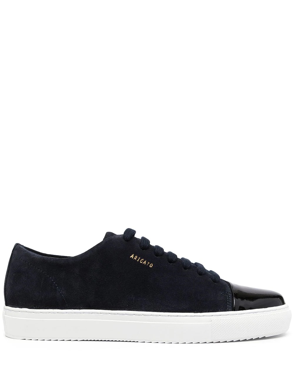 cap toe lace-up sneakers - 1