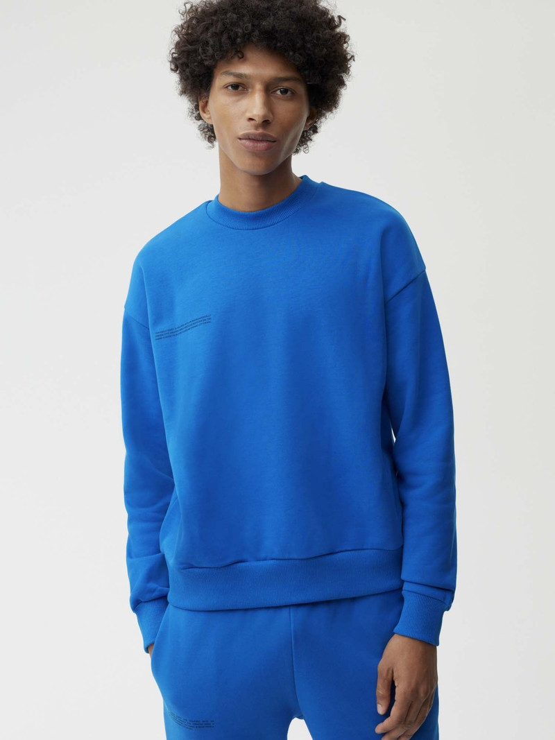 PANGAIA Mens 365 Heavyweight Sweatshirt - Cobalt Blue outlook