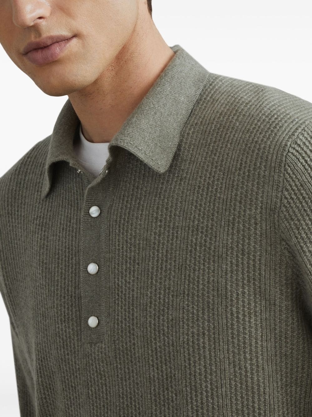 knitted polo shirt - 5