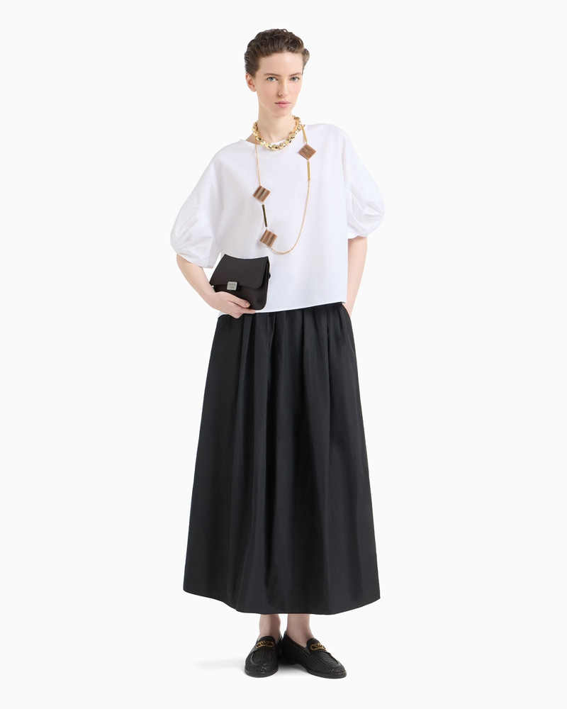 POPLIN BLOUSE WITH TWISTED SLEEVES 2