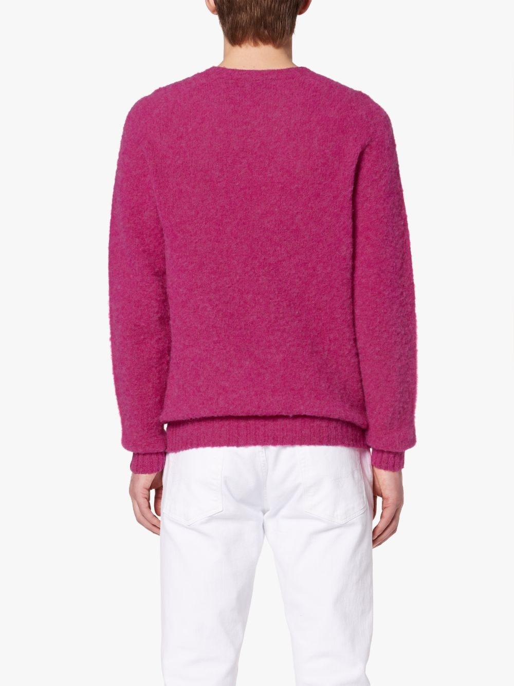 HUTCHINS PINK WOOL CREW NECK SWEATER - 4