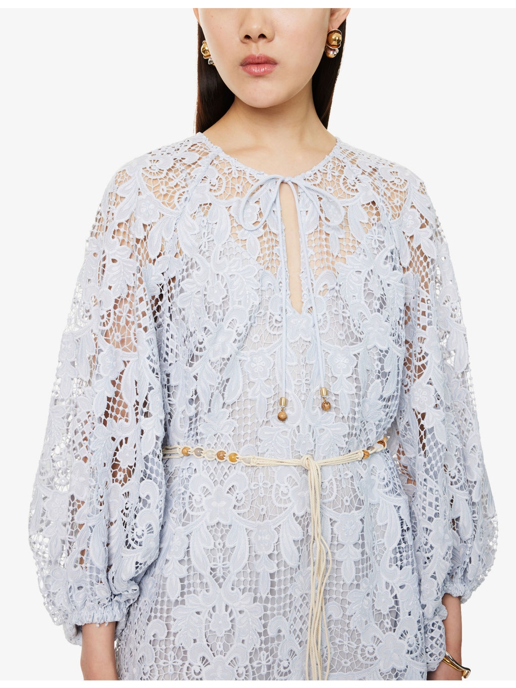 Coco Balloon Sleeve Lace Mini Dress - 5