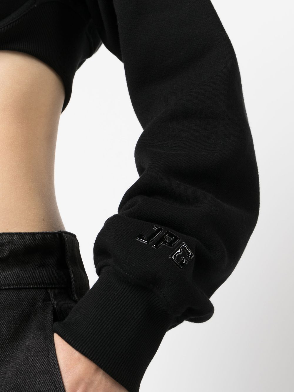 cropped zip-up hoodie - 5