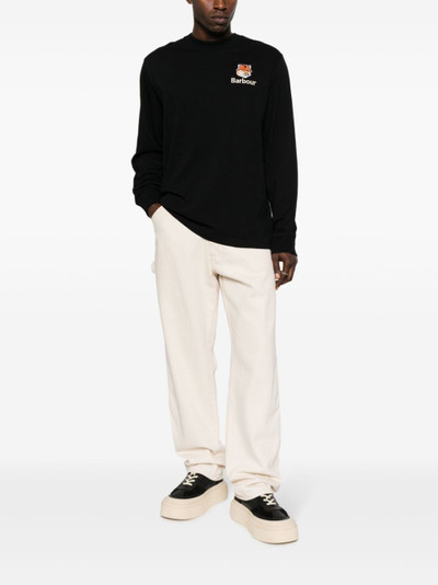 Barbour logo-embroidered cotton sweatshirt outlook