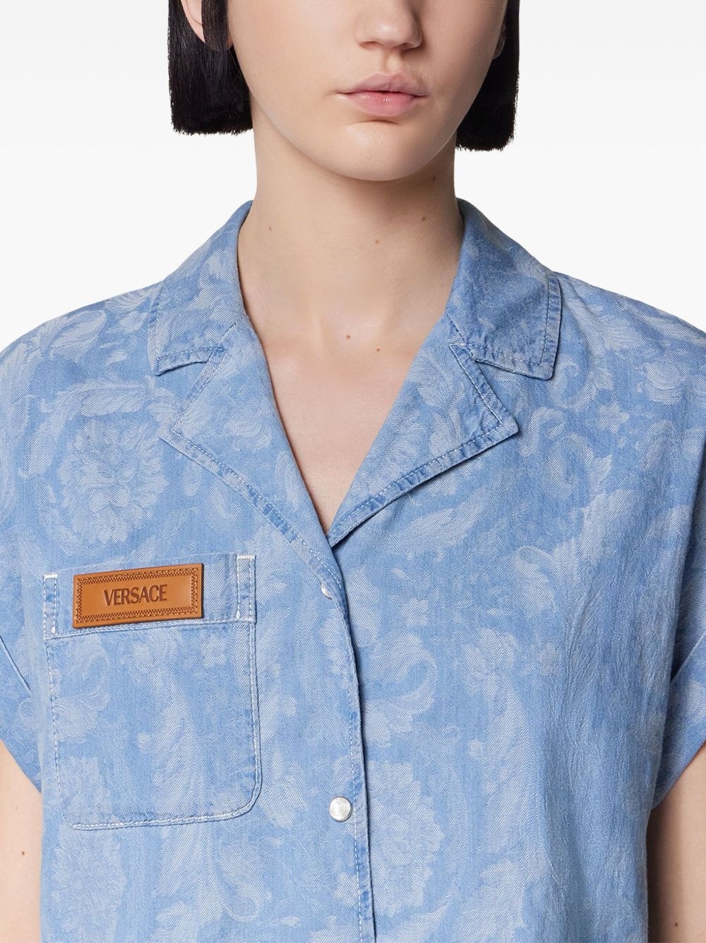 Barocco-print shirt - 5