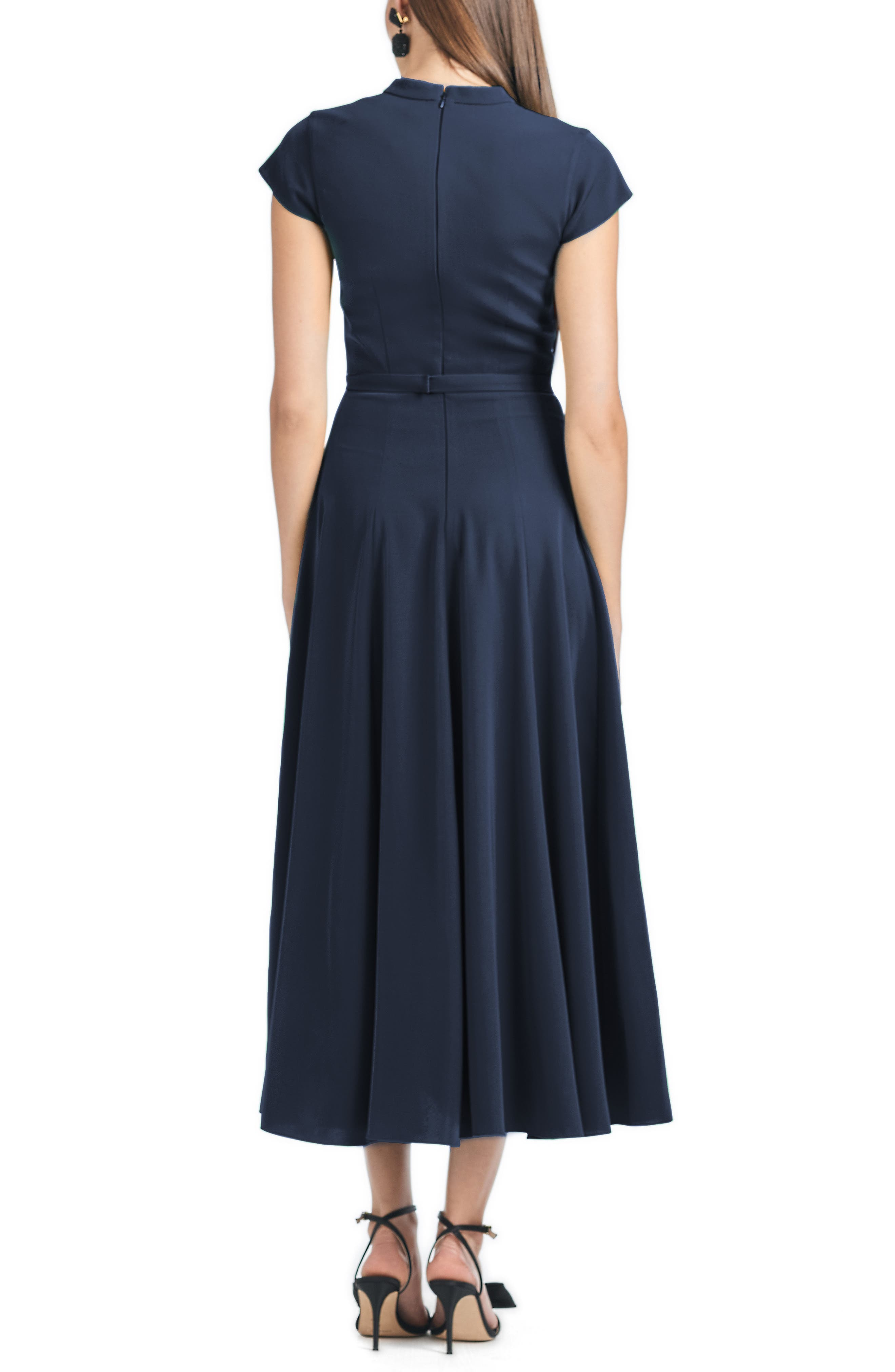 Sachin & Babi Marian Fit & Flare Midi Cocktail Dress in Midnight at Nordstrom - 2