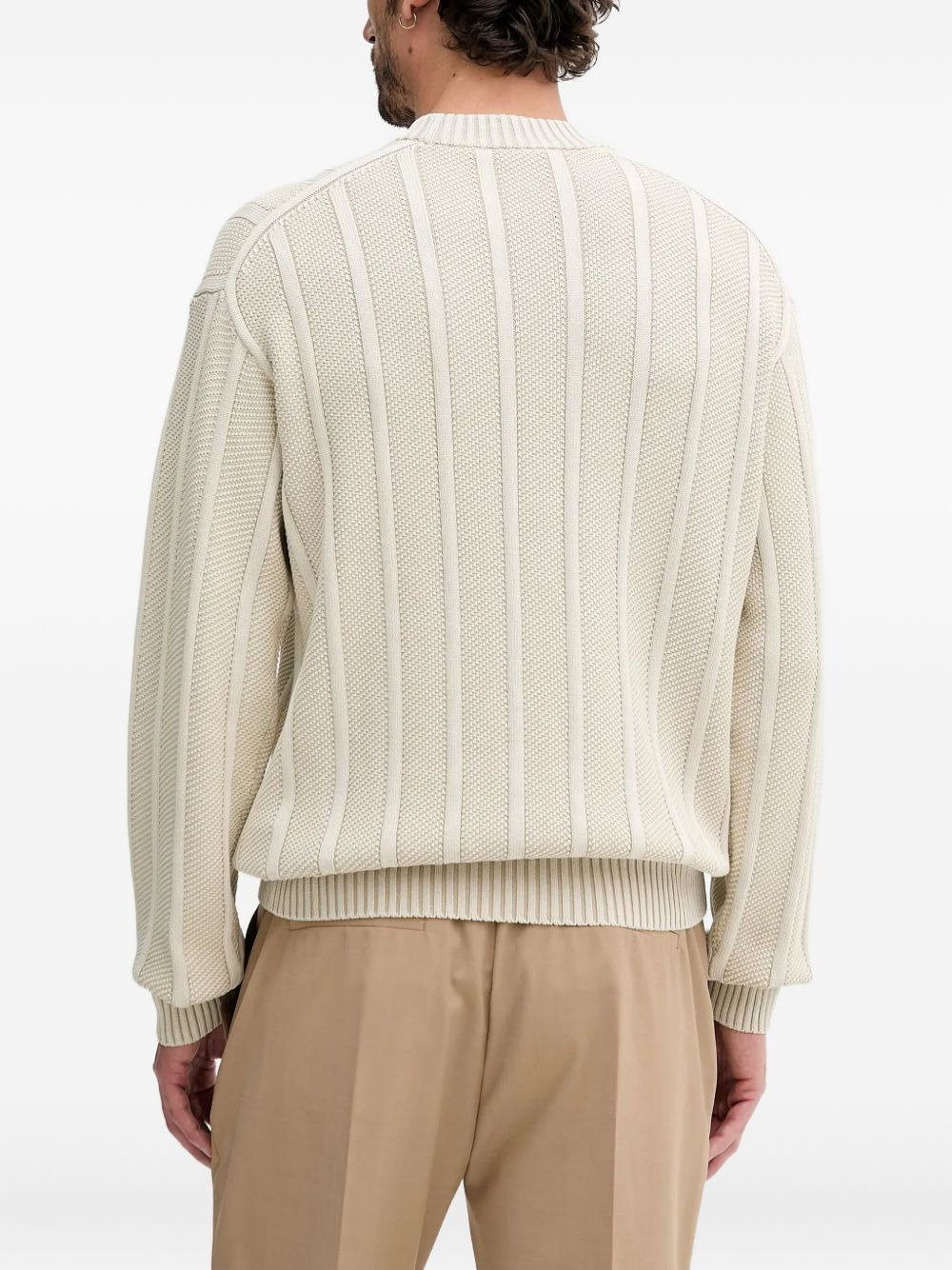 ribbed crew-neck sweater - 3