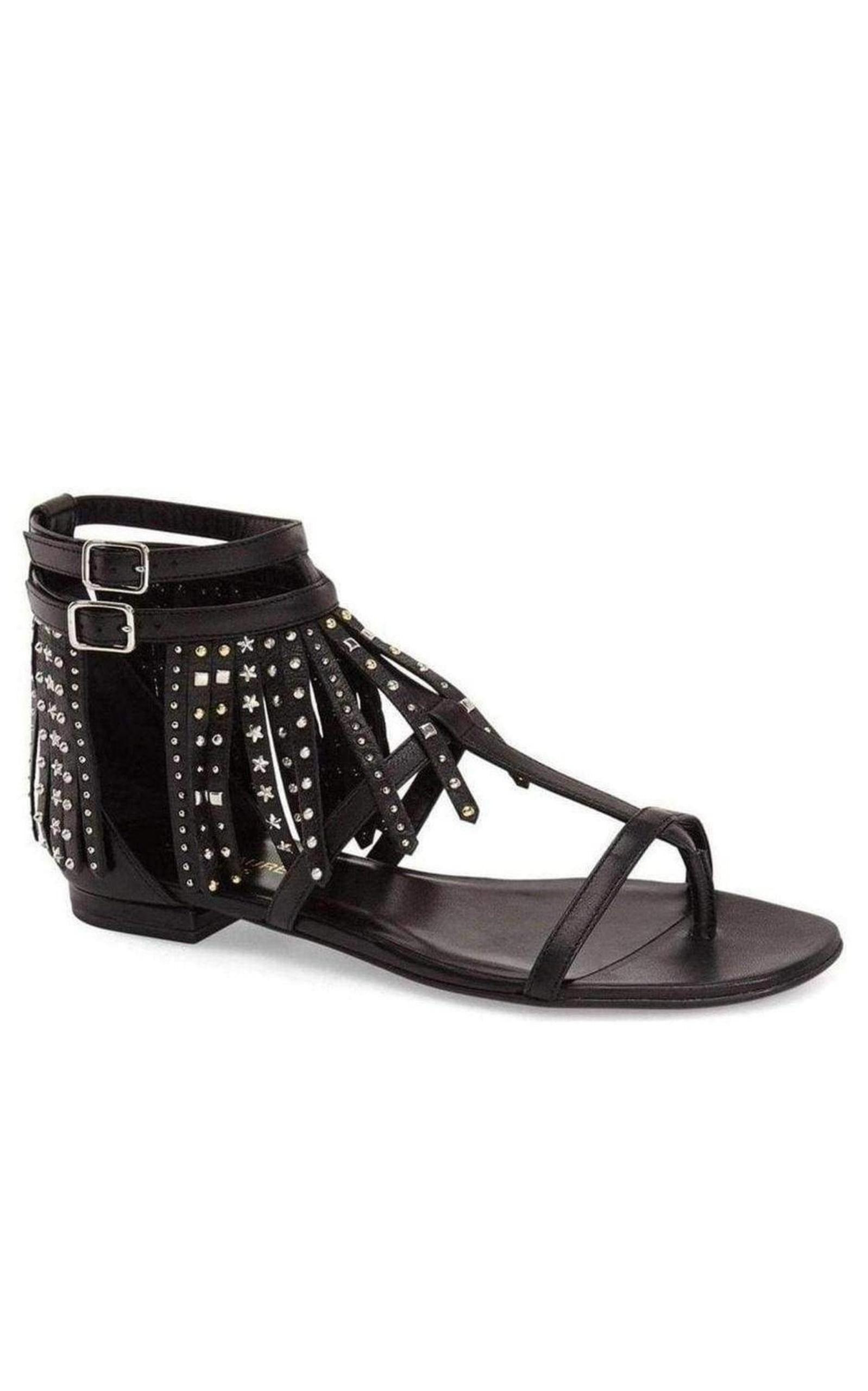 Leather Fringe Sandals - 3