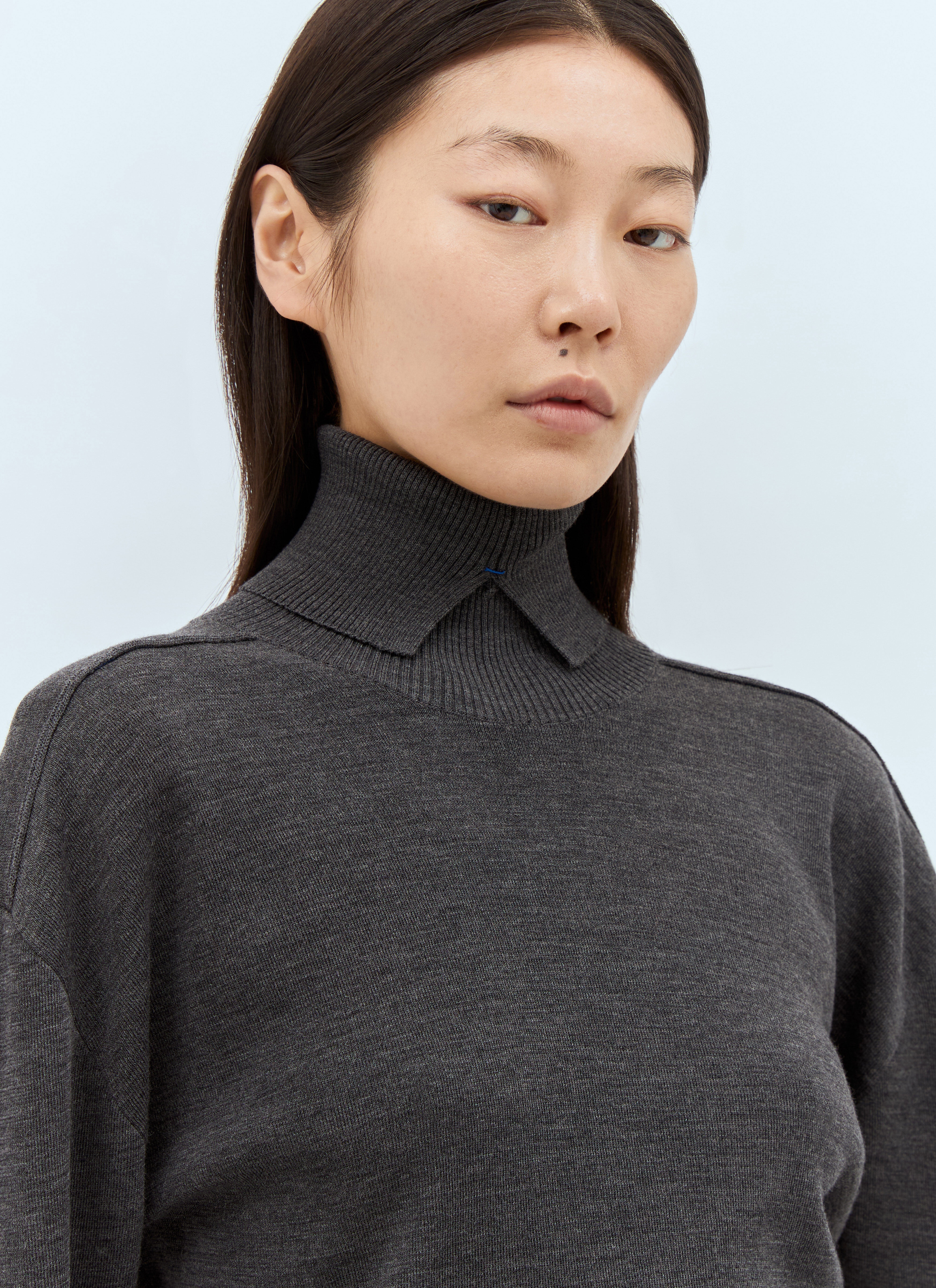 Wool High Neck Sweater - 5