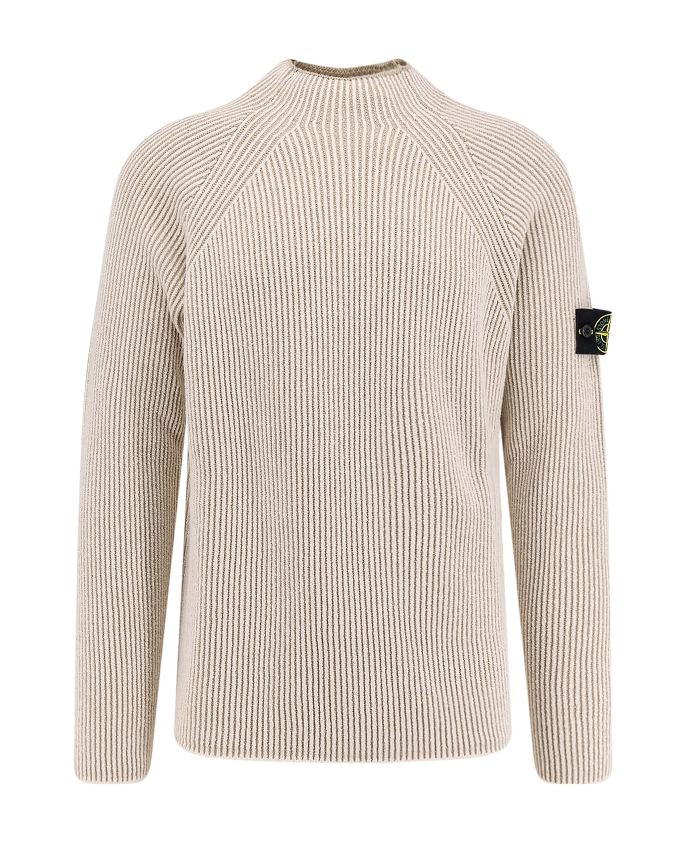 Certified Virgin Wool And Cotton Sweater - 1