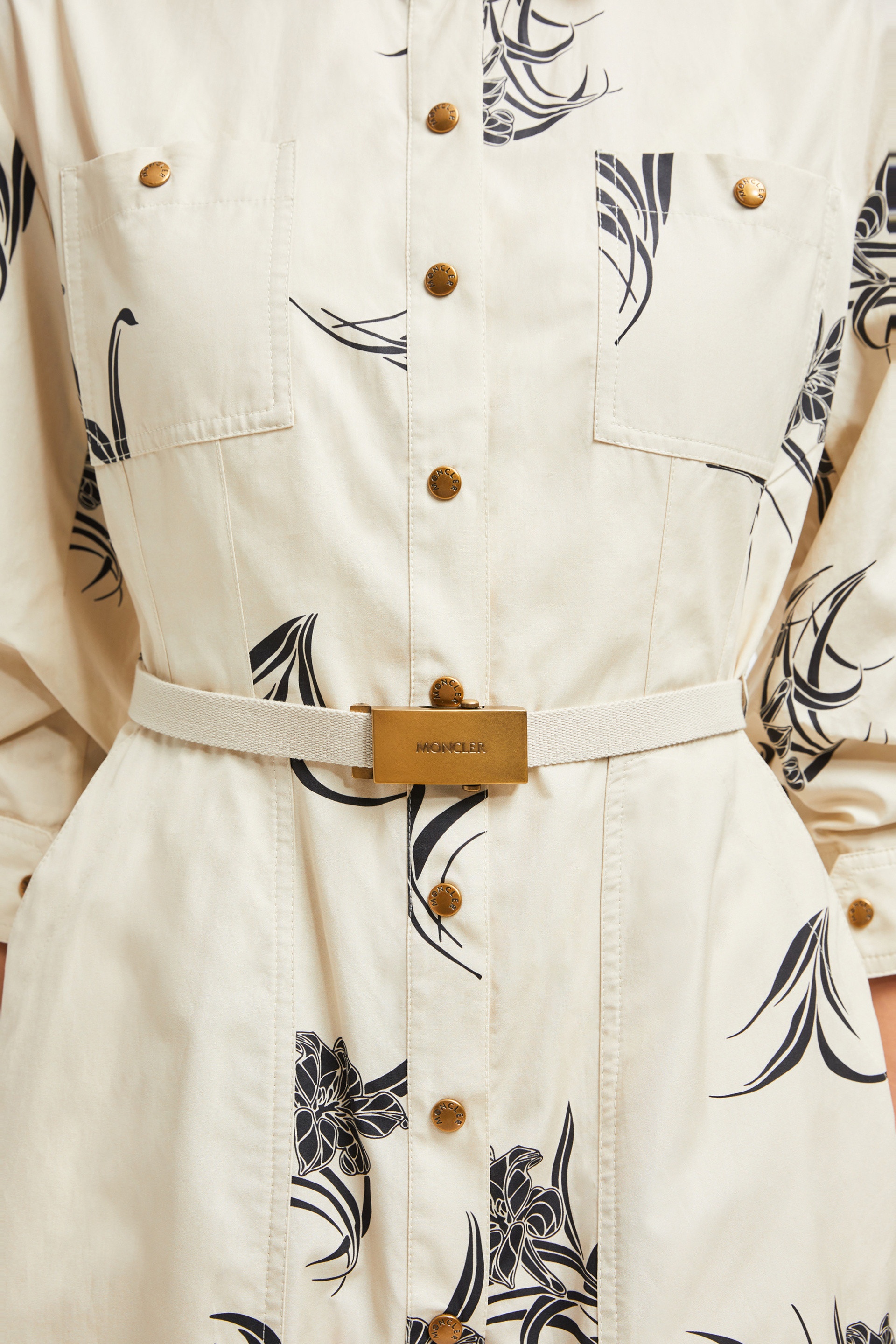 Floral Print Cotton Shirt Dress - 6