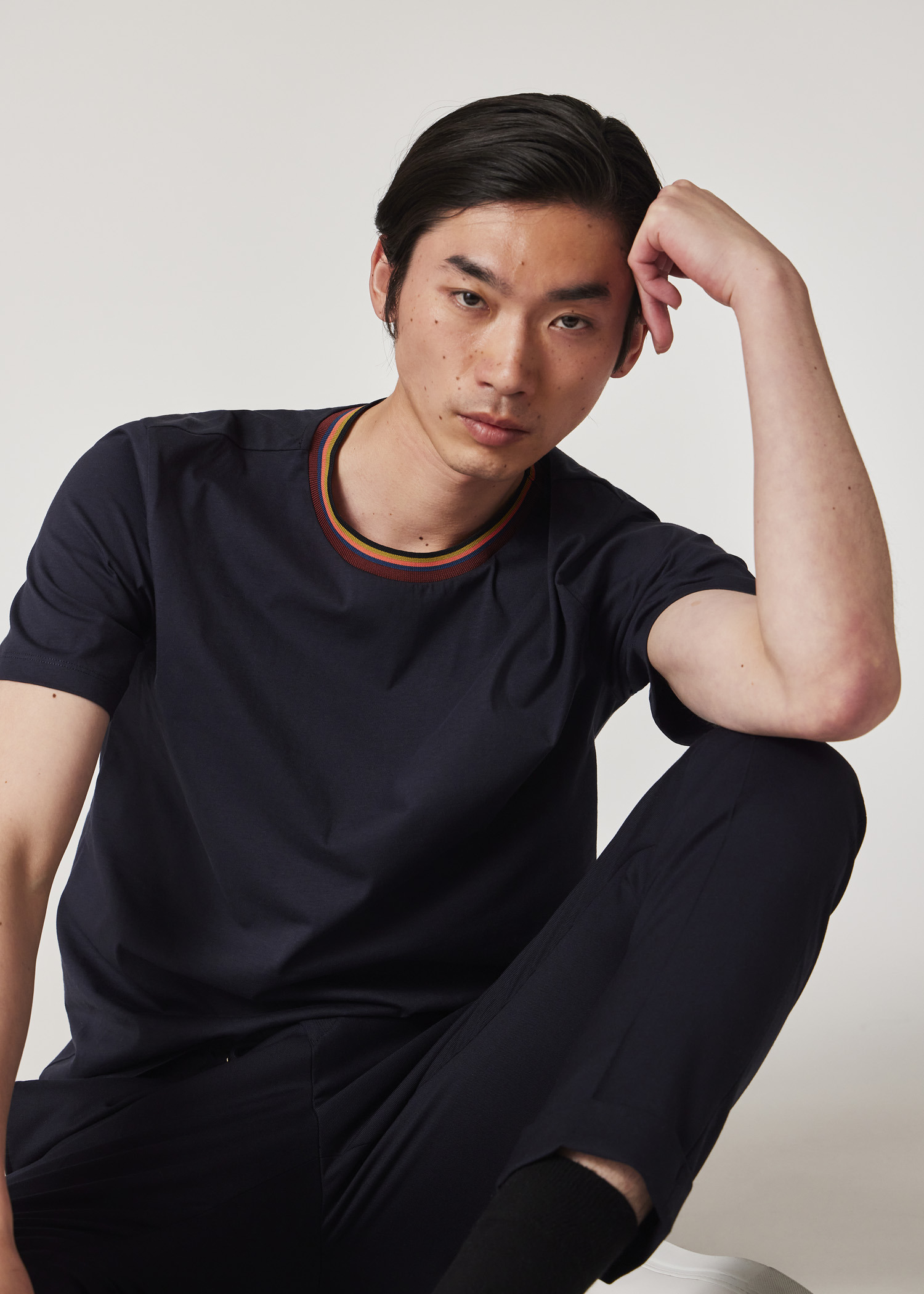 'Artist Stripe' Collar T-Shirt - 4