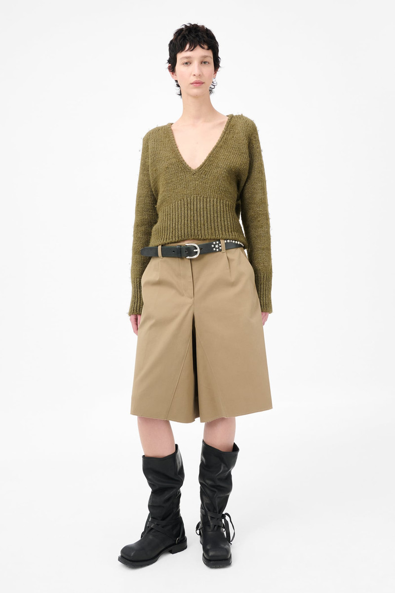 Our Legacy Jumbo Shorts Slow Khaki Macuable Cotton outlook