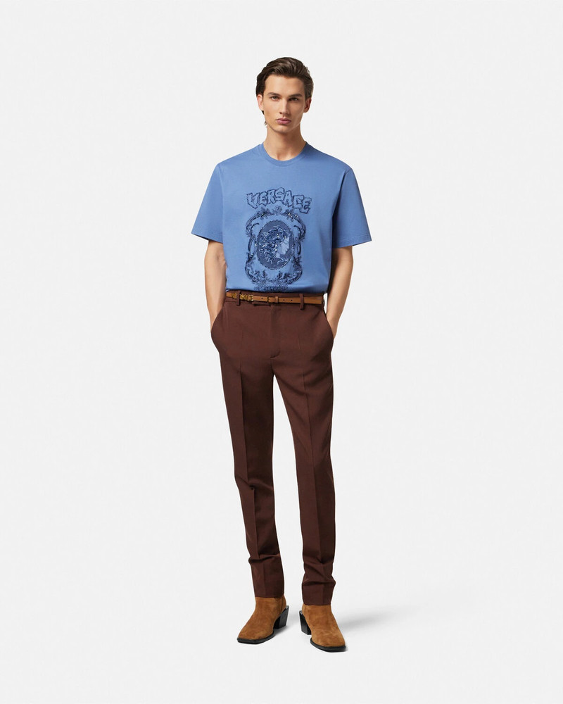 VERSACE Embroidered Punk Cameo T-Shirt outlook
