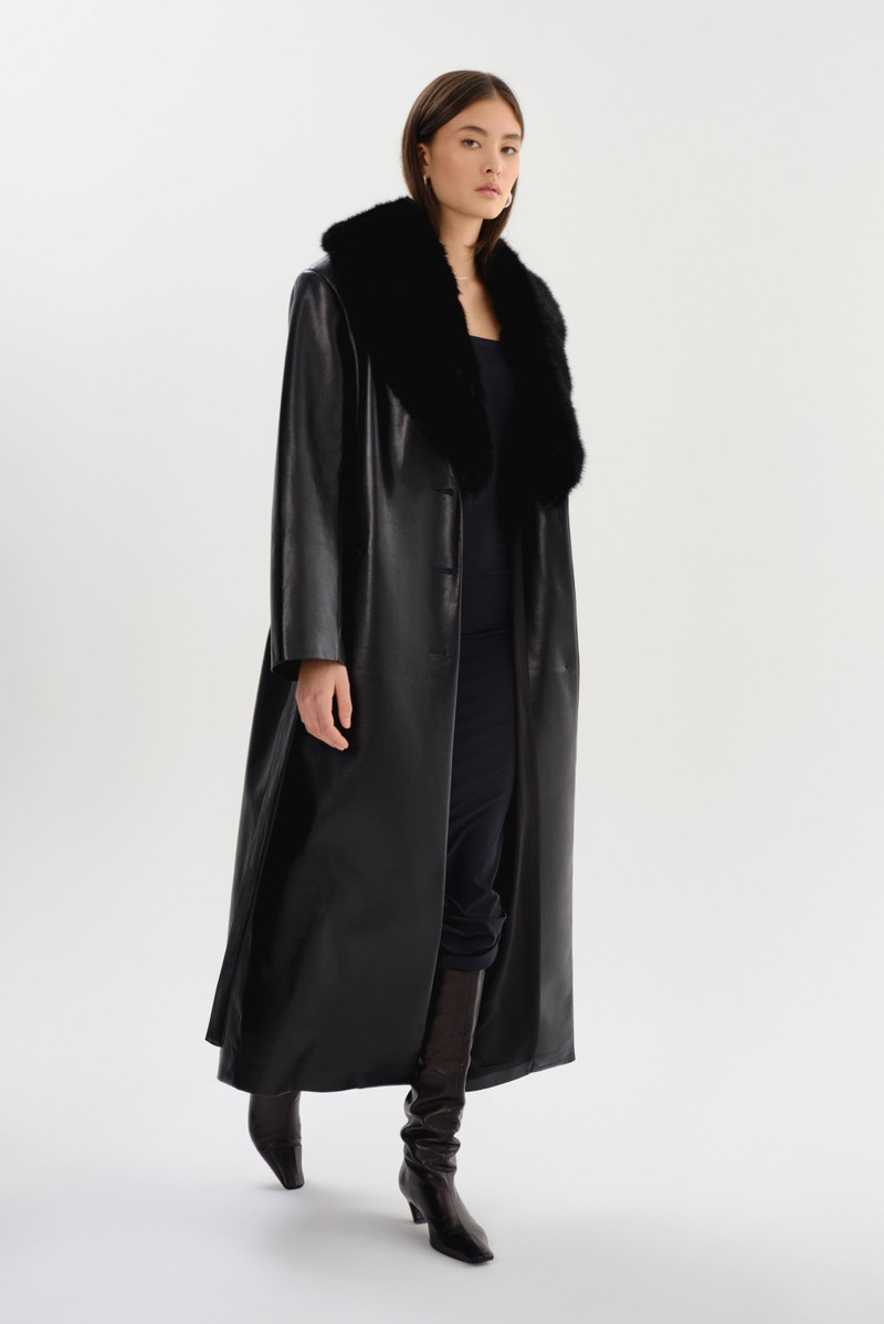 SARITA | Recycled Leather Maxi Coat 9
