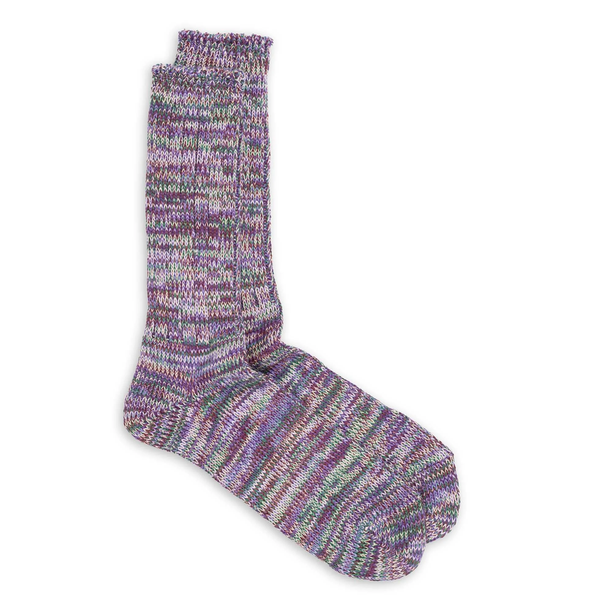 Anonymous Ism 5 Colour Mix Crew Sock Purple - 1