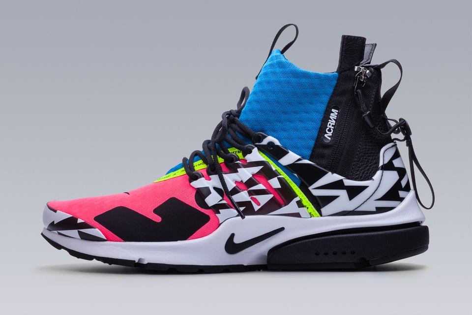 APM2-600 Nike® Air Presto Mid / Acronym® Racer Pink/Photo Blue/Black - 1